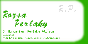 rozsa perlaky business card